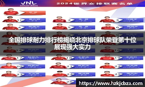 全国排球耐力排行榜揭晓北京排球队荣登第十位展现强大实力
